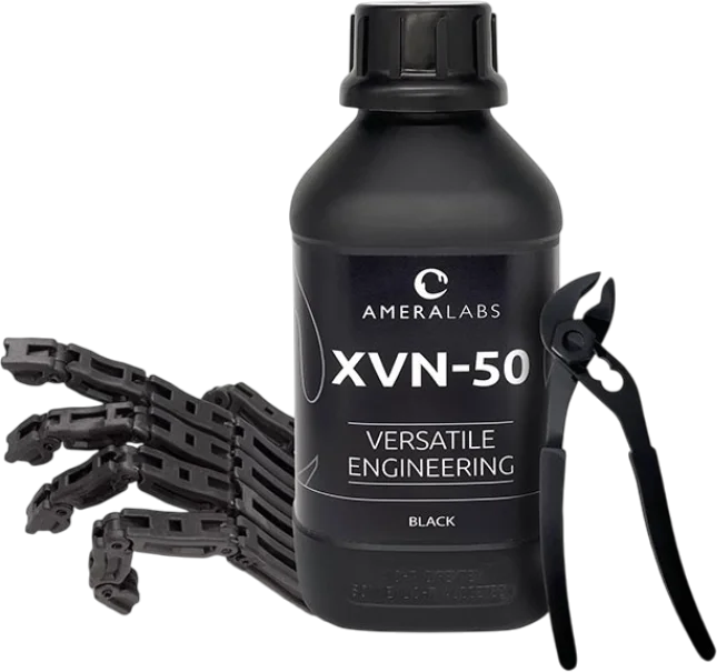 Ameralabs XVN-50 derva ir iš jos atspausdinta robotinė ranka